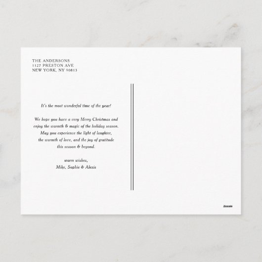 クリスマスとお正月おめでとう シーズンポストカード