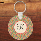 クリスマスとイニシャル キーホルダー (正面)