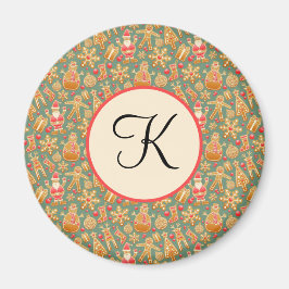 クリスマスとイニシャル マグネット