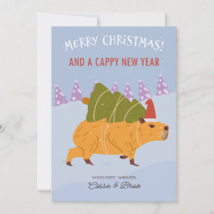 "クリスマスとカピバラの新年おめでとう" シーズンカード