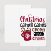 クリスマスとキャンディーキャン 招待状 (正面/裏面)