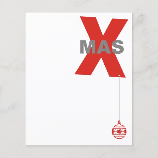 クリスマスとクリスマスツリーオーナメント+あなたのアイディア チラシ (正面)