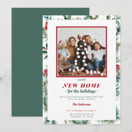 クリスマスとグリーンの休暇 フレーム 新しい家 エレガントな写真 シーズンカード