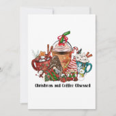 クリスマスとコーヒーに夢中 招待状 (正面)