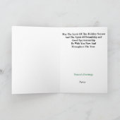 クリスマスとゴルフのスピリットのグリーティングカード シーズンカード (内部)