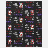 クリスマスとサンタに欲しいもの…てんかん フリースブランケット (正面)