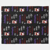 クリスマスとサンタに欲しいもの…てんかん フリースブランケット (正面(横))