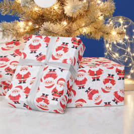 クリスマスとサンタクロースホワイト神父 ラッピングペーパー