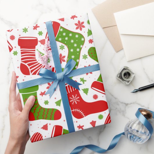 クリスマスとシームレスなベクタパ違うターン ラッピングペーパー (ギフト)