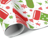 クリスマスとシームレスなベクタパ違うターン ラッピングペーパー (ロールコーナー)