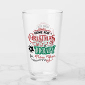 クリスマスとセラピー |皮肉おもしろい的 タンブラーグラス (正面)