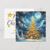 クリスマスとツリーのオーダーメイド シーズンカード (正面/裏面)