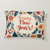 クリスマスとハッピーニューイヤーのクッション アクセントクッション (裏面)