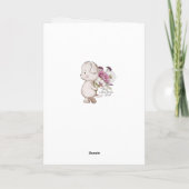 クリスマスとハッピーバースデー風船のプレゼント シーズンカード (裏面)