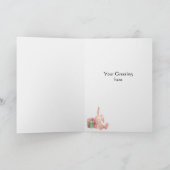 クリスマスとハッピーバースデー風船のプレゼント シーズンカード (内部)