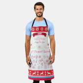 クリスマスとハッピー新年20XX!クリスマスカスタム エプロン (着用した状態)