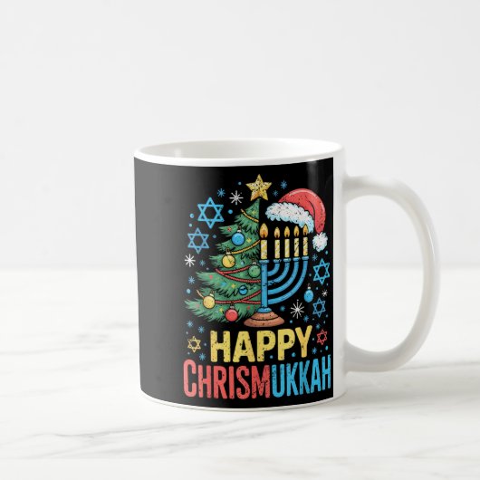 クリスマスとハヌカのハイブリッドホリデー コーヒーマグカップ (右)