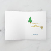 クリスマスとハヌカのフォトツリーとメノーラのグリーティング シーズンカード (内部)