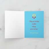 クリスマスとハヌカの合同祝賀カード シーズンカード (内部)