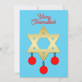 クリスマスとハヌカの星のオーナメント シーズンカード (正面)