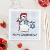 クリスマスとハヌカの雪だるまナプキン (インサイチュ)