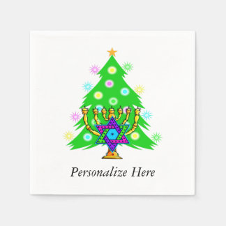 クリスマスとハヌカー スタンダードカクテルナプキン