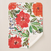 クリスマスとハンド絵を描 シェルパブランケット (正面)