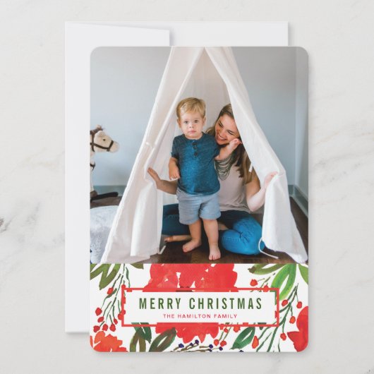 クリスマスとハンド絵を描 シーズンカード (正面)