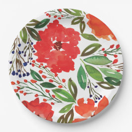 クリスマスとハンド絵を描 ペーパープレート