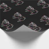 クリスマスとパグ軽いパグの所有者のクリスマスは彼女を贈る ラッピングペーパー (角)