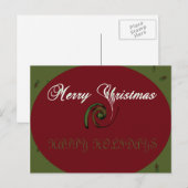 クリスマスとホリデーシーズンのグリーティングカード シーズンポストカード (正面/裏面)