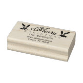 クリスマスとホリーお洒落スクリプト差出人住所 ラバースタンプ (スタンプ)