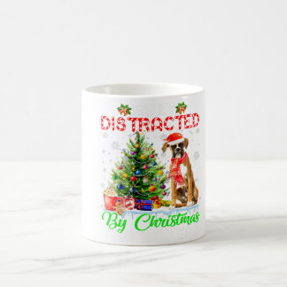クリスマスとボクサーハットサンタに気を取られる コーヒーマグカップ