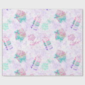 クリスマスとマカロン ラッピングペーパー (フラット)