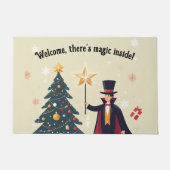 クリスマスとマジシャン・ウェルカム・マット ドアマット (正面)