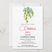 クリスマスとヤドリギの飾り企業の付け 招待状 (正面)