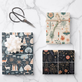 クリスマスとユール（キリスト降誕祭） ラッピングペーパーシート