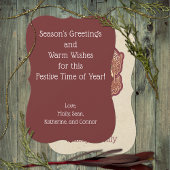 クリスマスとユール(キリスト降誕祭)恵みホリデーフラットカード