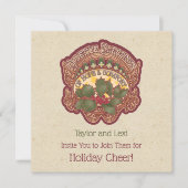 クリスマスとユール（キリスト降誕祭）恵みホリデー招待状 招待状 (正面)