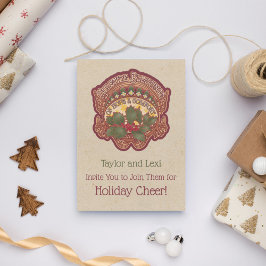 クリスマスとユール（キリスト降誕祭）恵みホリデー招待状 招待状