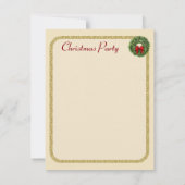 クリスマスとヴィンテージクリスマスパーティの招待状 招待状 (裏面)