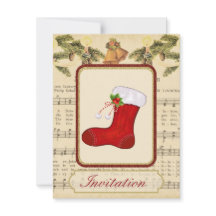 クリスマスとヴィンテージクリスマスパーティの招待状