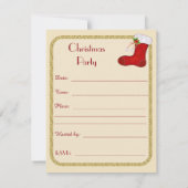 クリスマスとヴィンテージクリスマスパーティの招待状 招待状 (裏面)