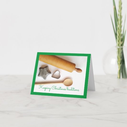 クリスマスとヴィンテージベーキングキッチンツール カード (正面)
