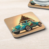 クリスマスとヴィンテージ車 コースター (左側)