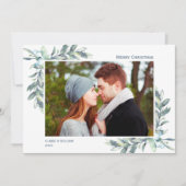 クリスマスと休日の冬の果実のフォトカード シーズンカード (正面)