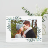 クリスマスと休日の冬の果実のフォトカード シーズンカード (スタンド正面)