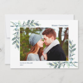 クリスマスと休日の冬の果実のフォトカード シーズンカード