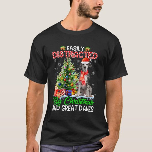 クリスマスと偉大なダンXmaに容易に気を取られる Tシャツ (正面)