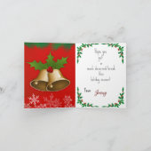 クリスマスと先生 カード (内部)